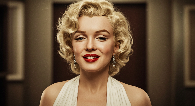 Estudo de imagem com IA: retrato clássico de Hollywood recriado com fotorrealismo